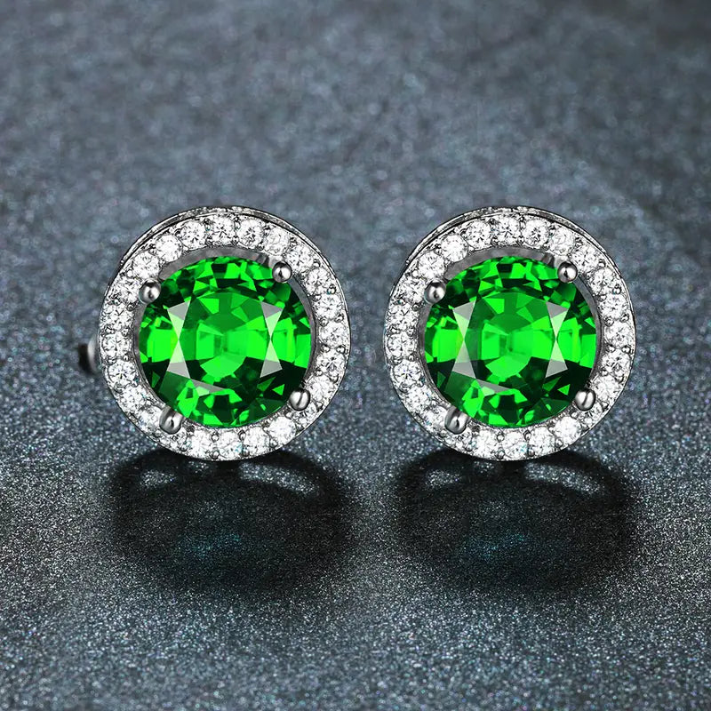 Elegante oorbellen van wit goud met subtiele zirkonia