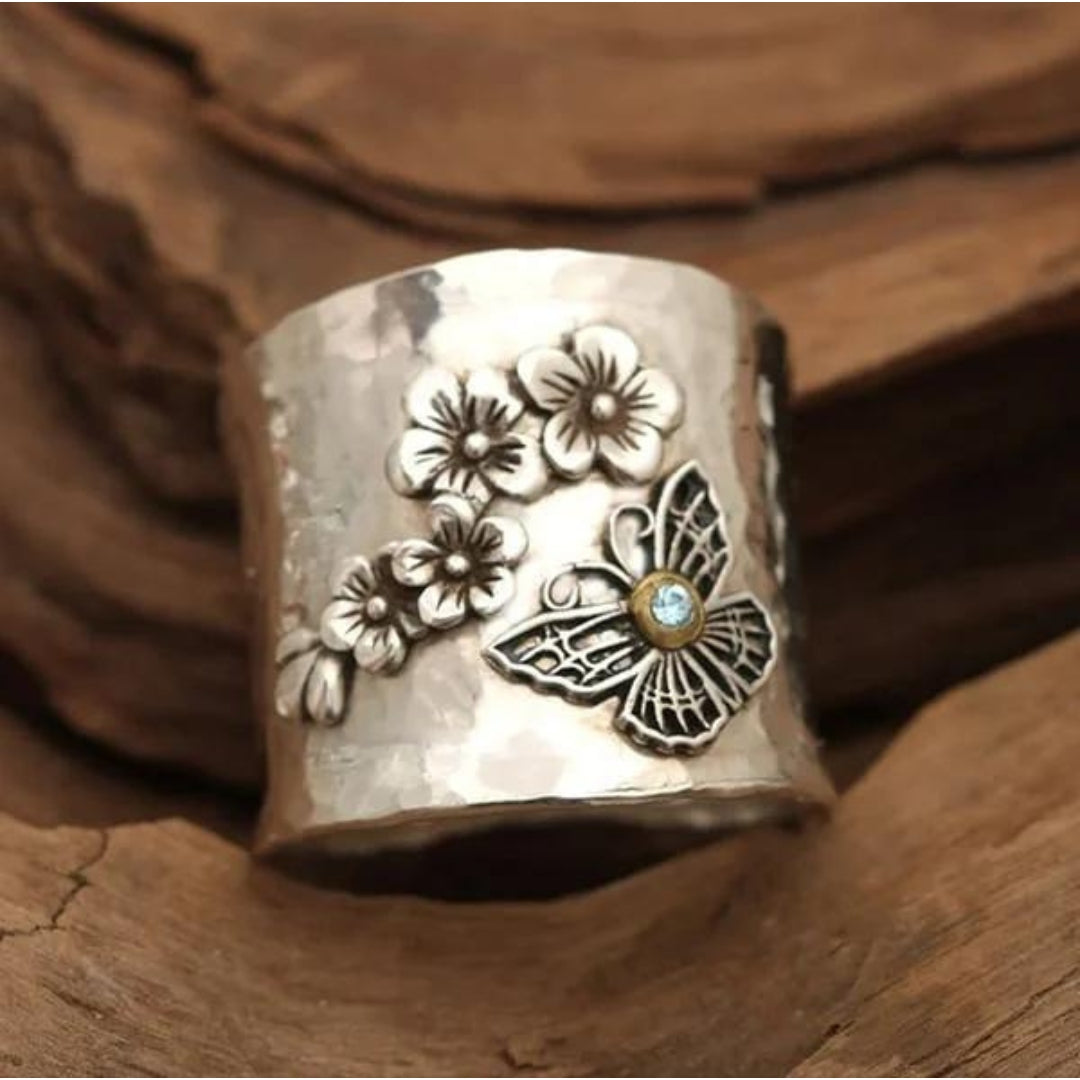 Bijenbloem Vlinder Brede Ring