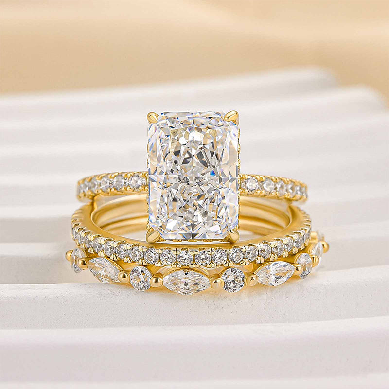 Drie-delige gouden ringenset