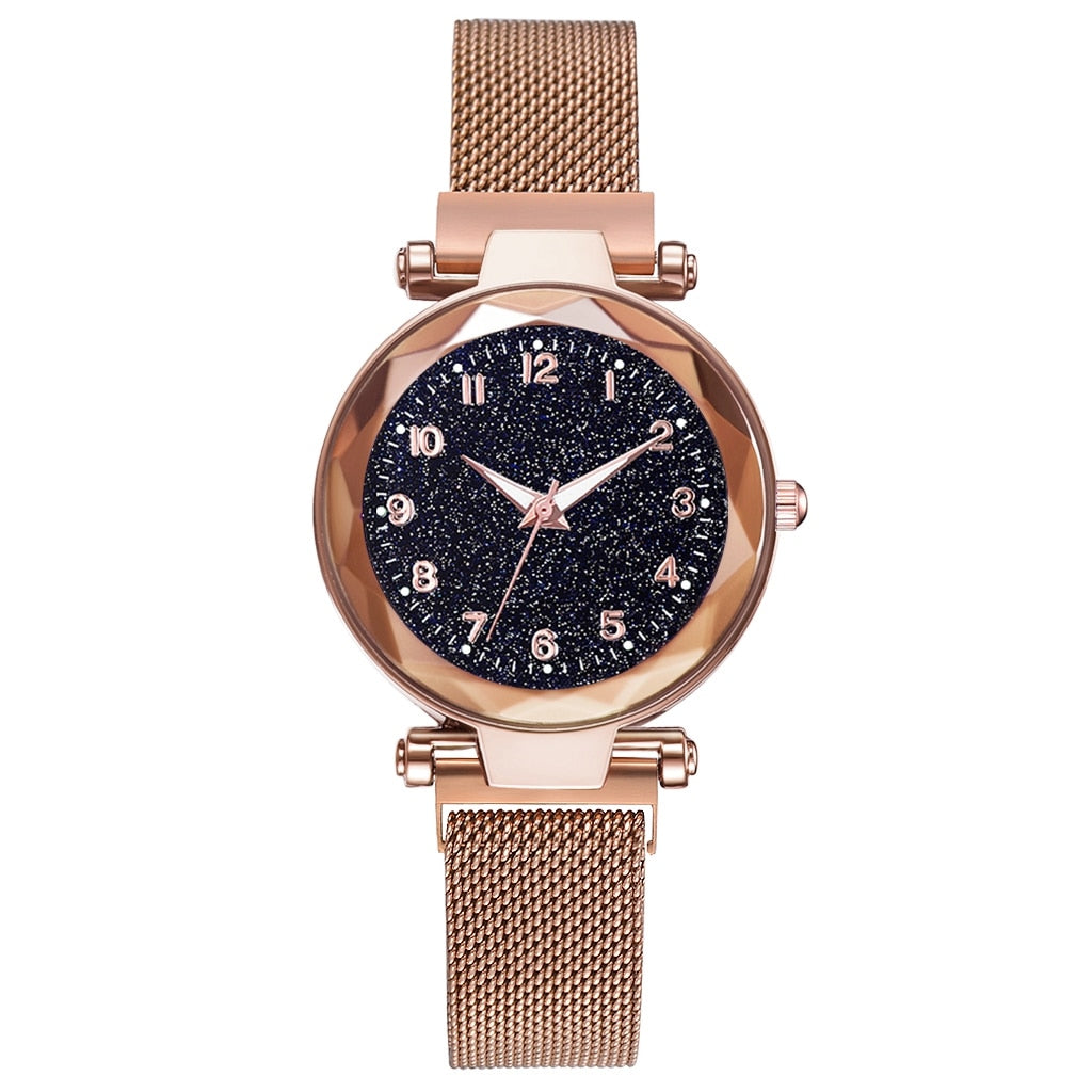 Elegante horloge met sterrenhemel