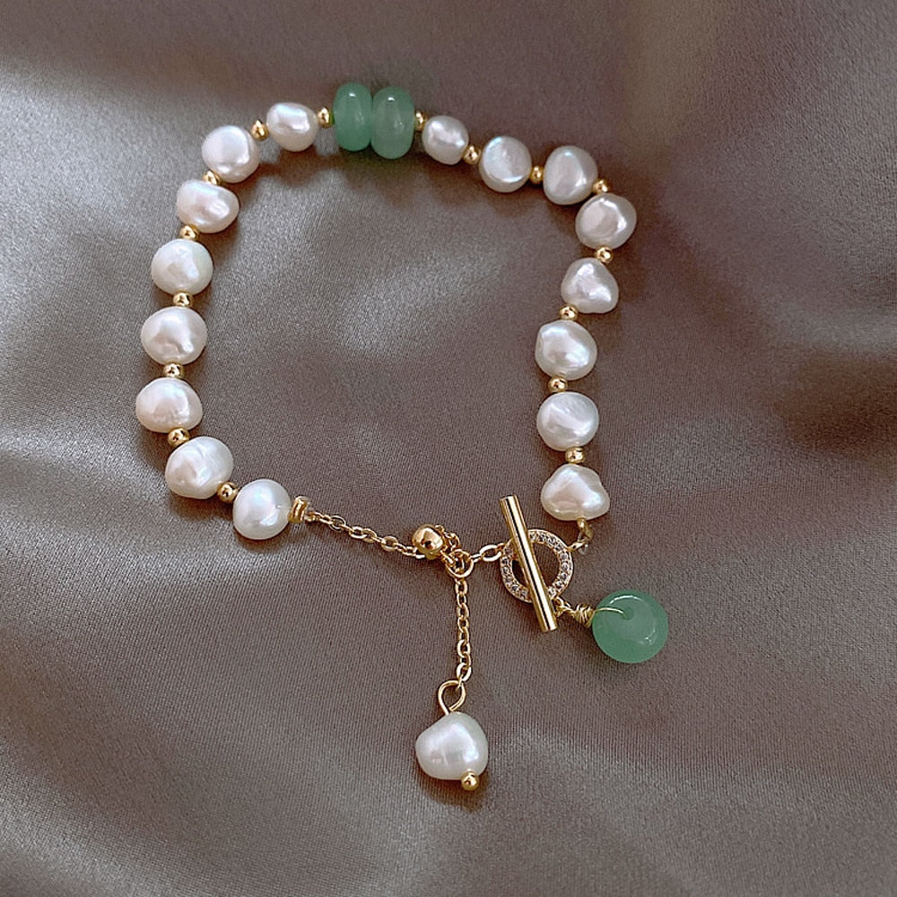 Zachte zeeparel armband met verfijnde details