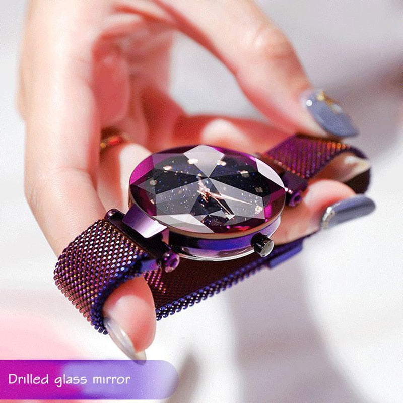 Elegante horloge met sterrenhemel