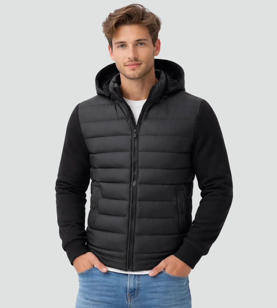 Hybride Gewatteerde Winterjas Heren Capuchon