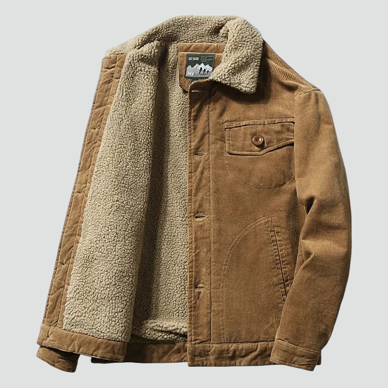 Fleece Gevoerde Winterjas Heren Diepe Zakken Warm