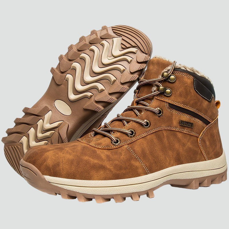 Heren wandelschoenen met warme voering en stevige vetersluiting