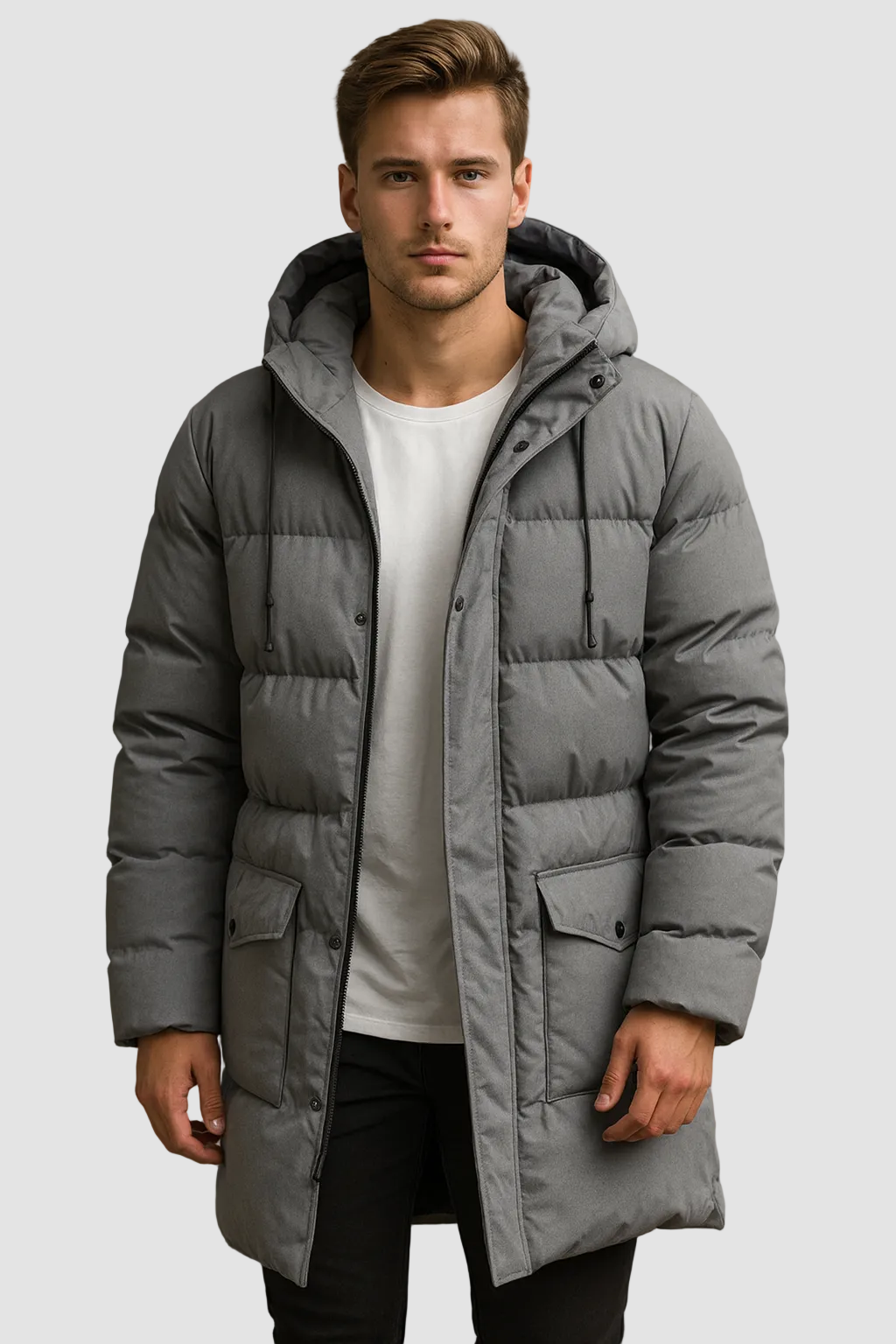 Pufferjas Heren Gewatteerd Capuchon Grote Maten tot 8XL