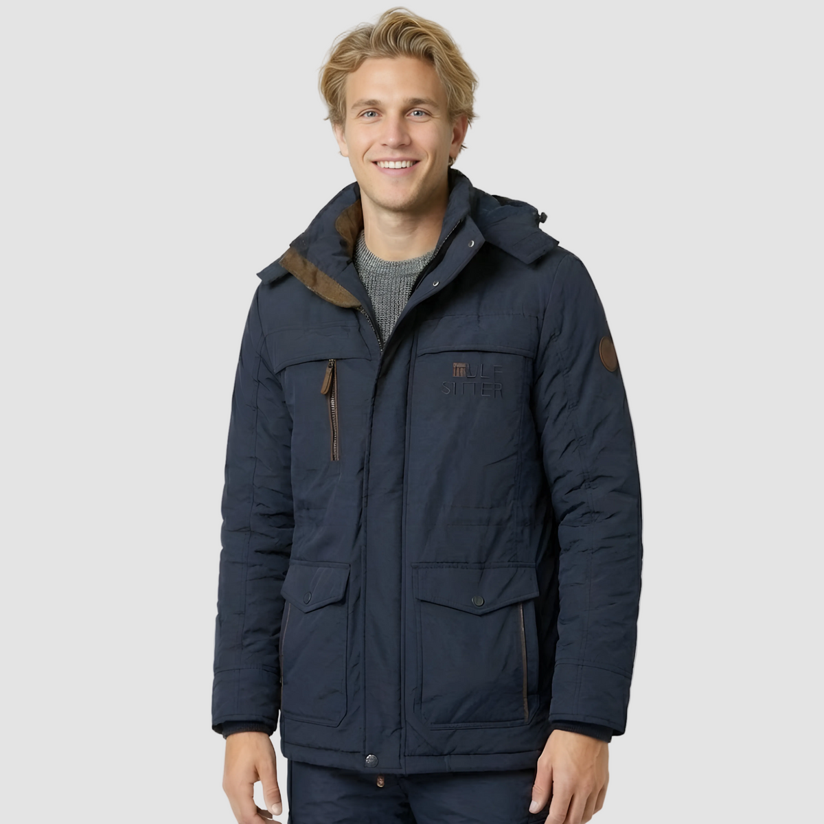 Dik Fleece Gevoerde Winterjas Heren Capuchon