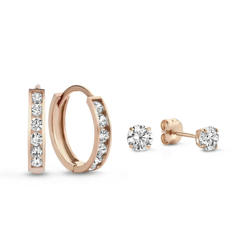 Gouden oorbellen set