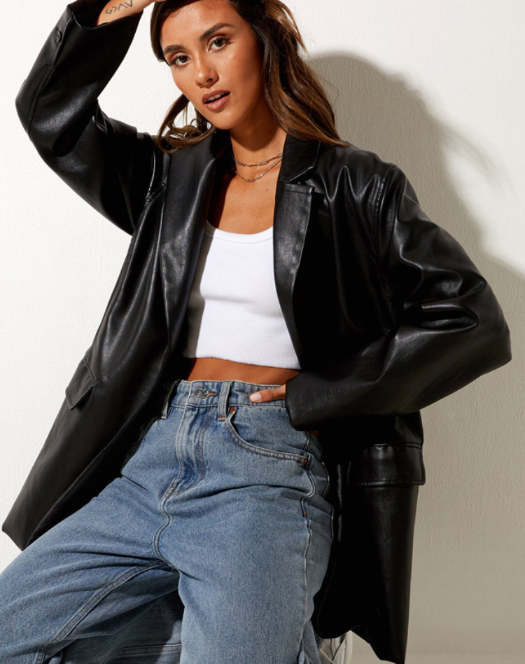 Dames Blazer Leer