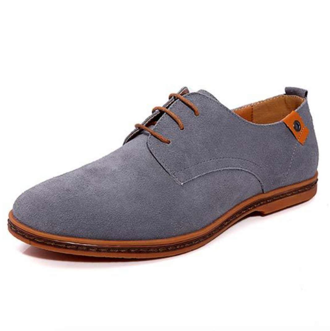 Heren Suède Derby Schoenen Met Vetersluiting En Textuurafwerking