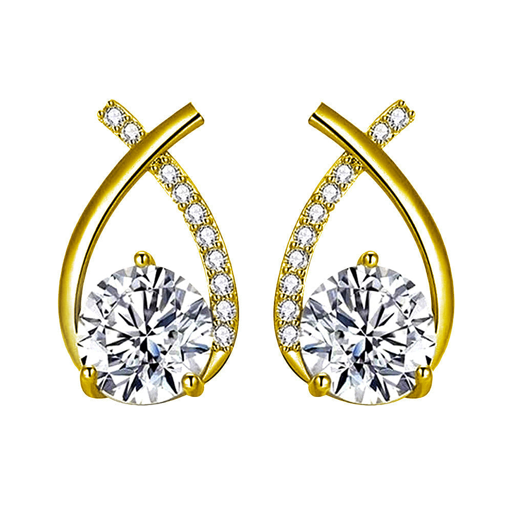 Elegante oorbellen van wit goud met subtiele glans