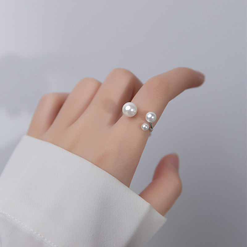 Elegante zoetwaterparel ring met verfijnde verstelbaarheid