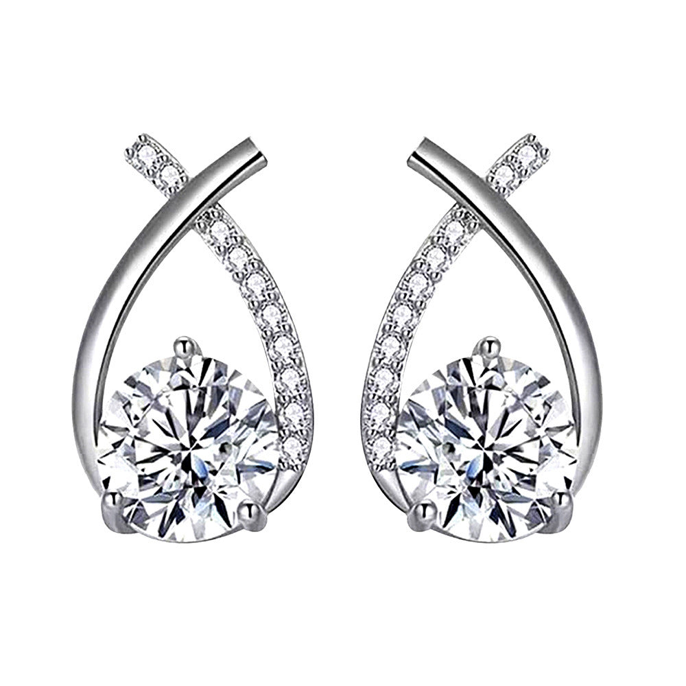 Elegante oorbellen van wit goud met subtiele glans