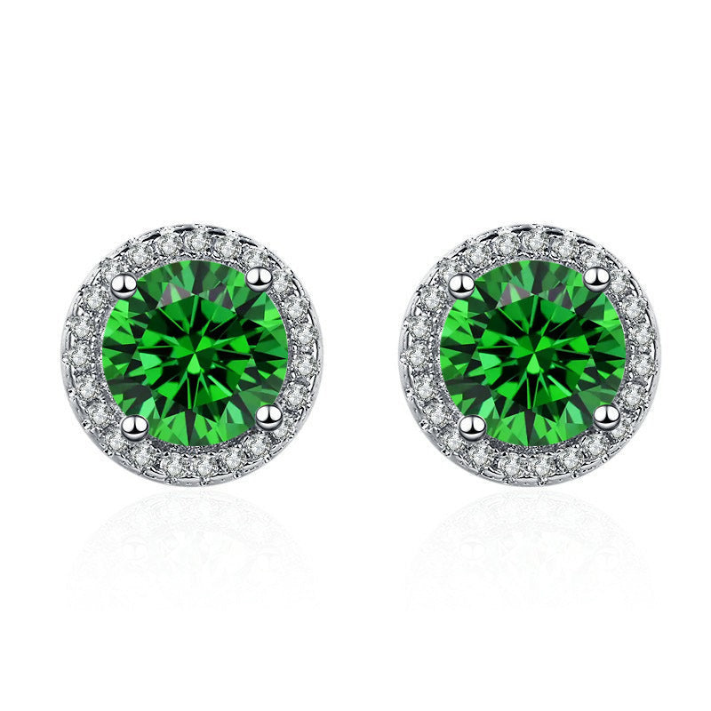Elegante oorbellen van wit goud met subtiele zirkonia
