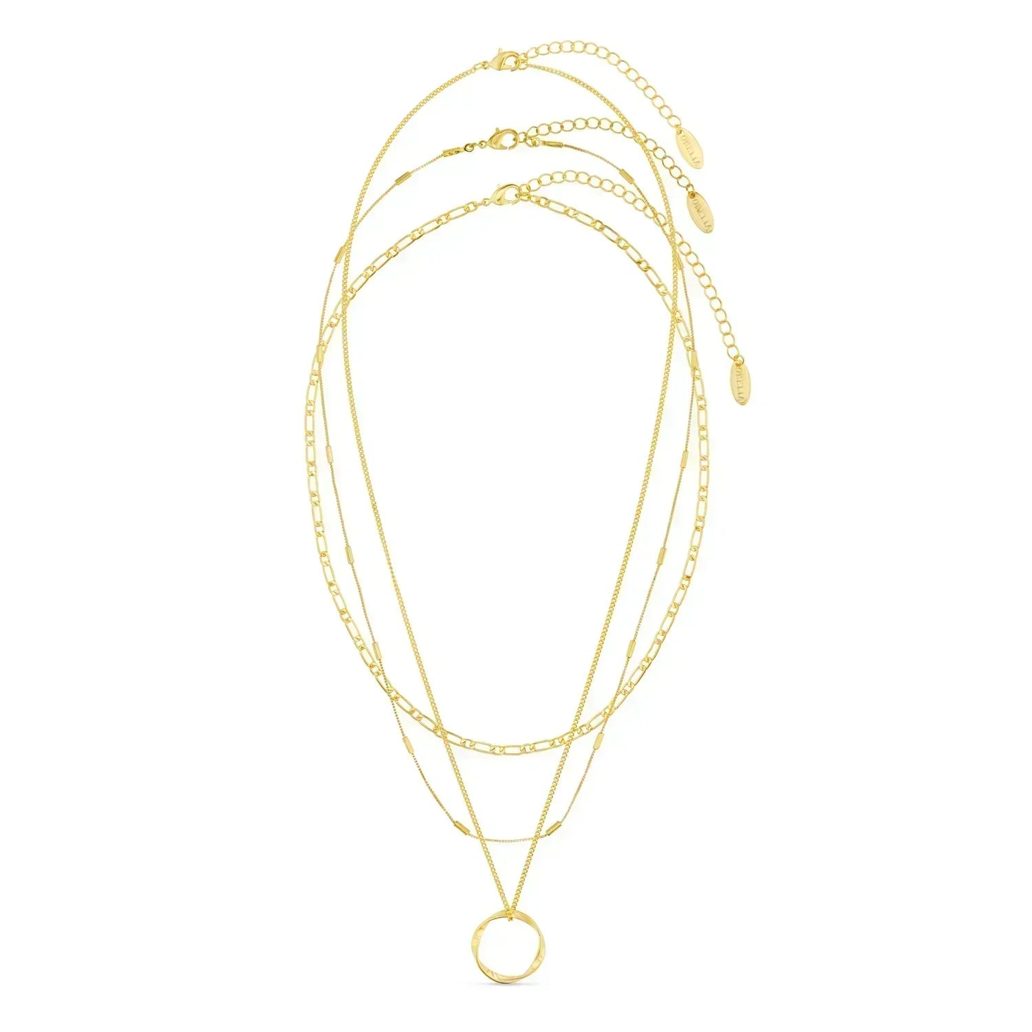 Elegante gouden cirkelketting met verfijnde afwerking