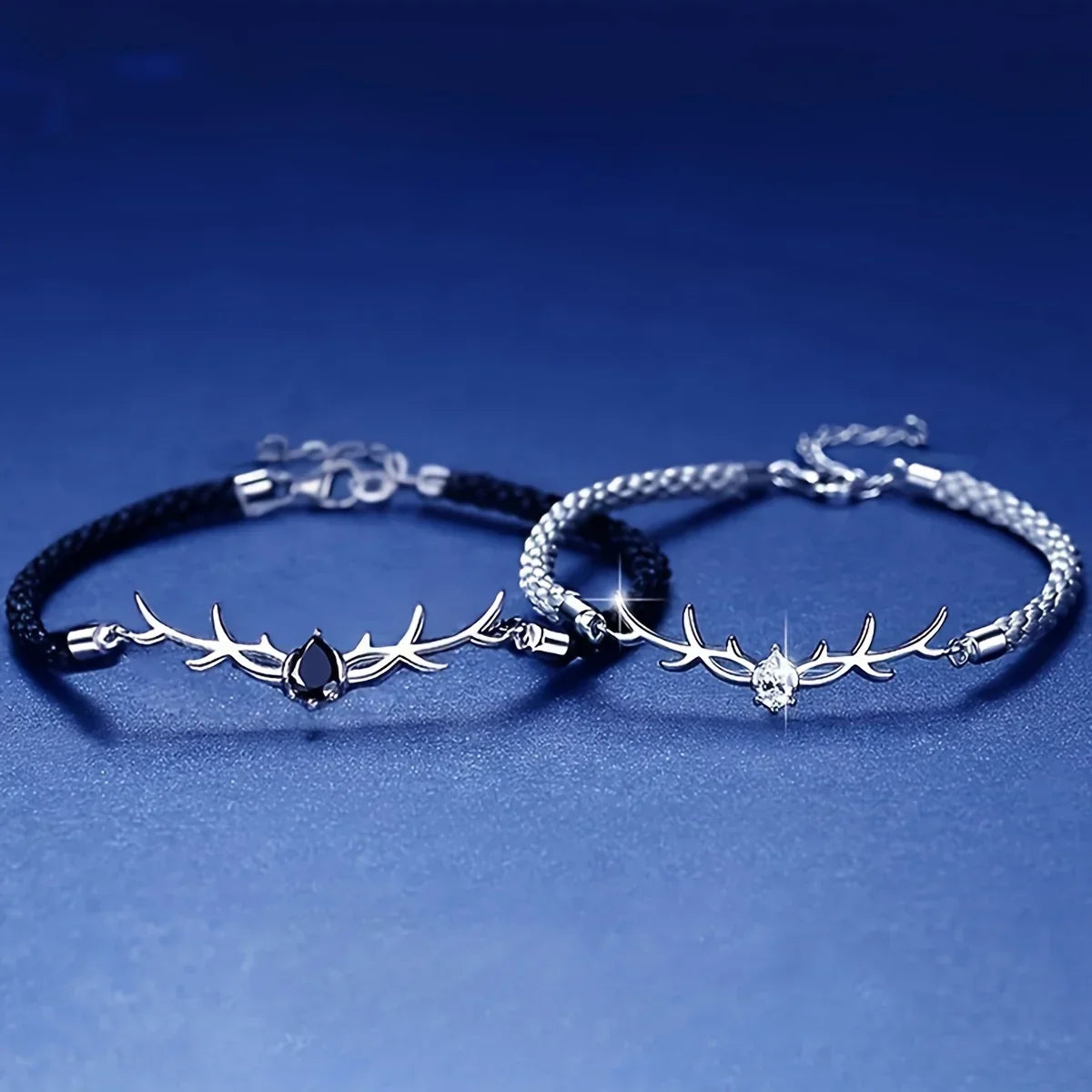 Hertengeweih Hart Armband met Zircon