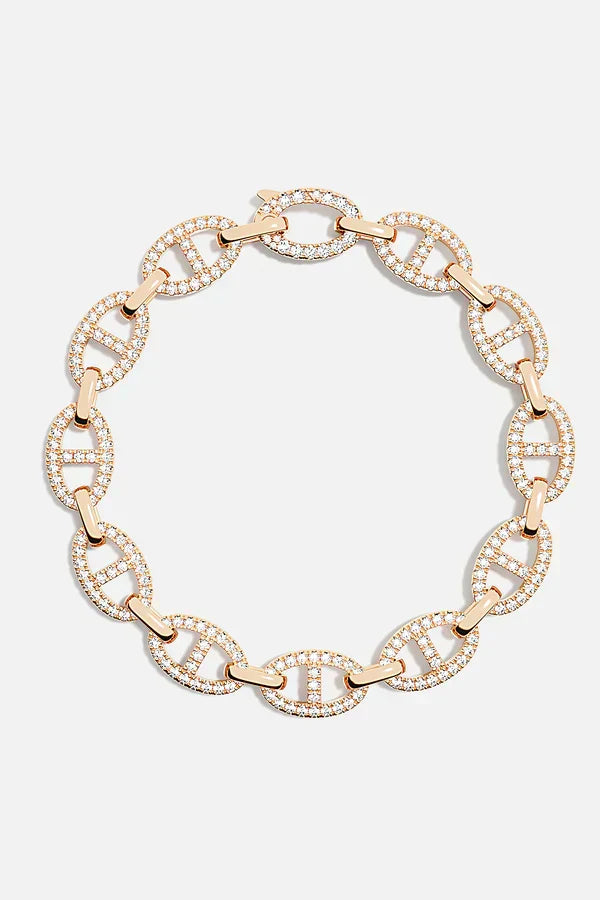 Zachte witgouden armband met delicate details