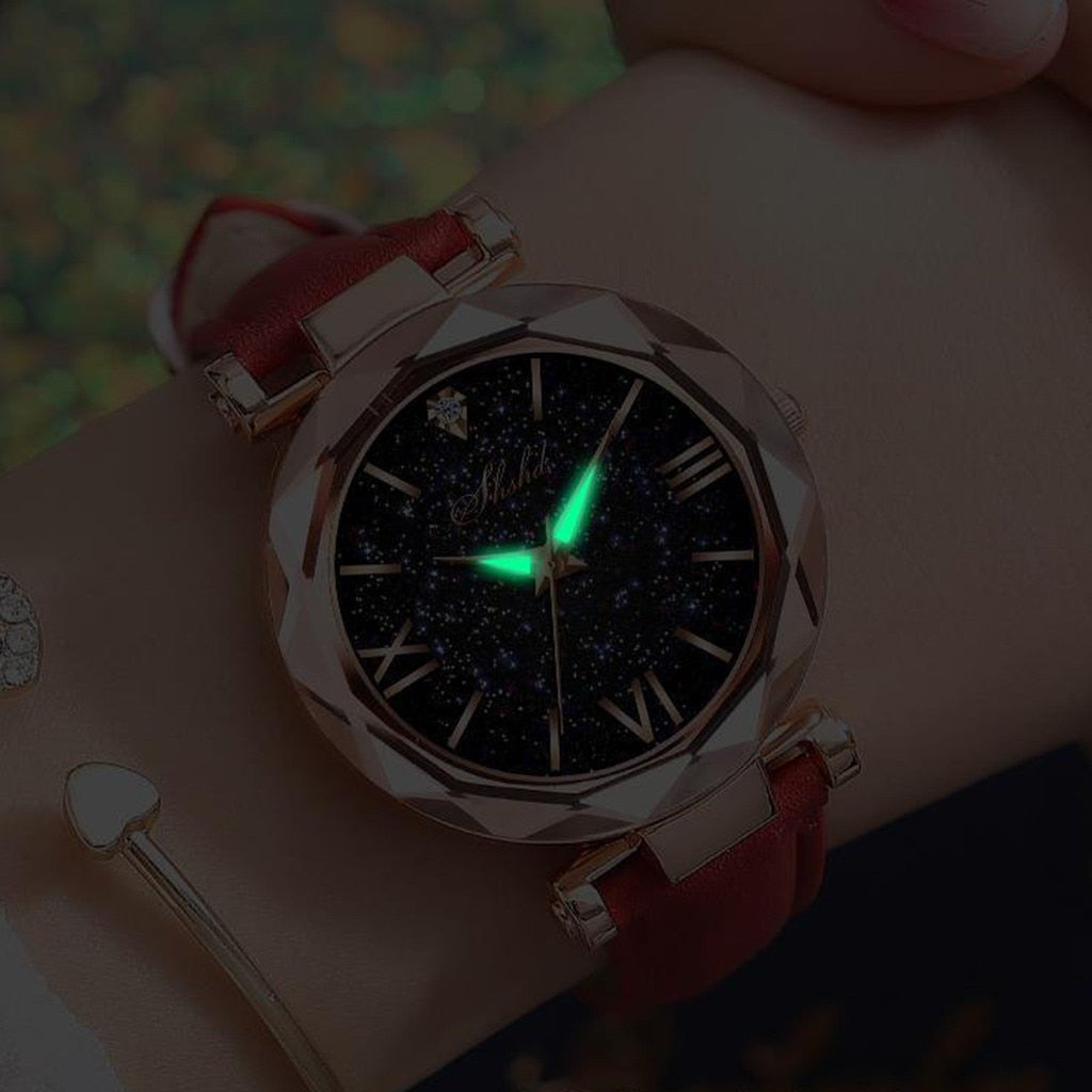 Trendy roségouden horloge