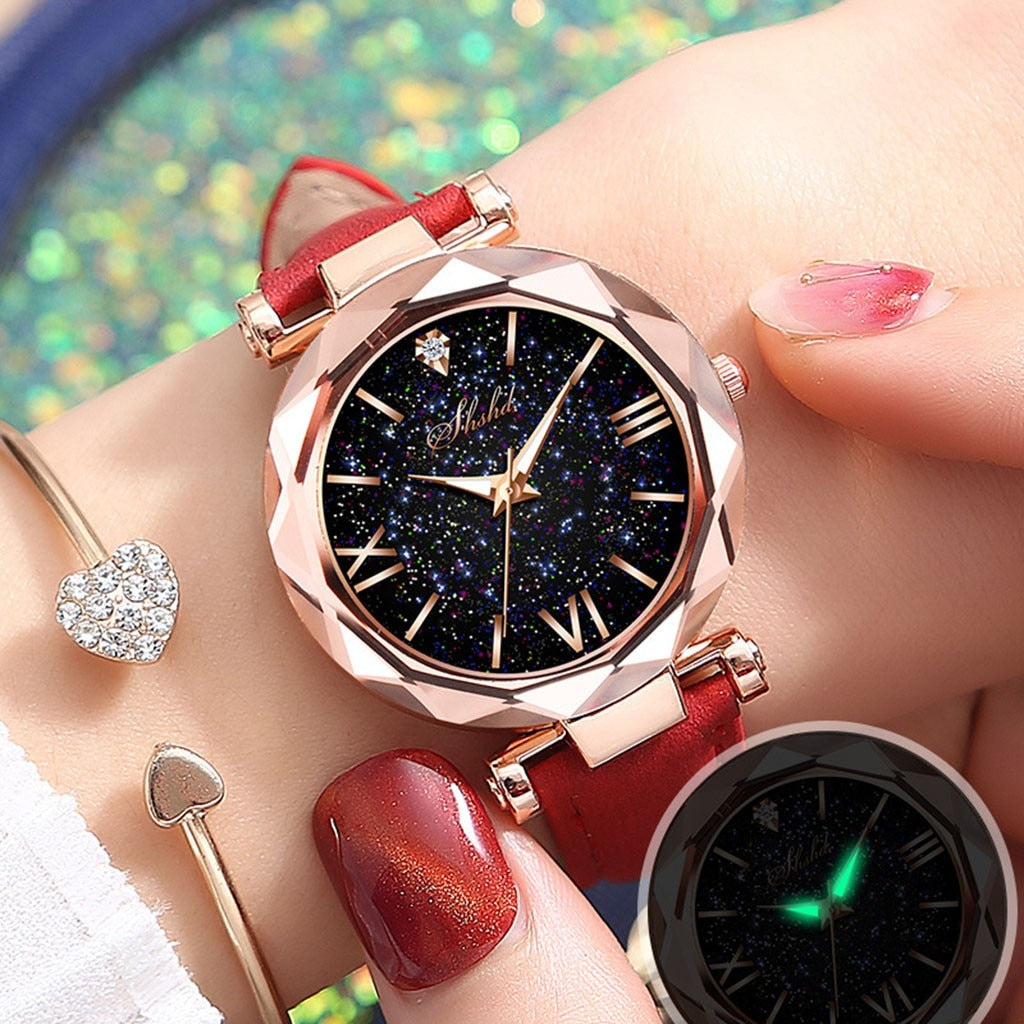 Trendy roségouden horloge