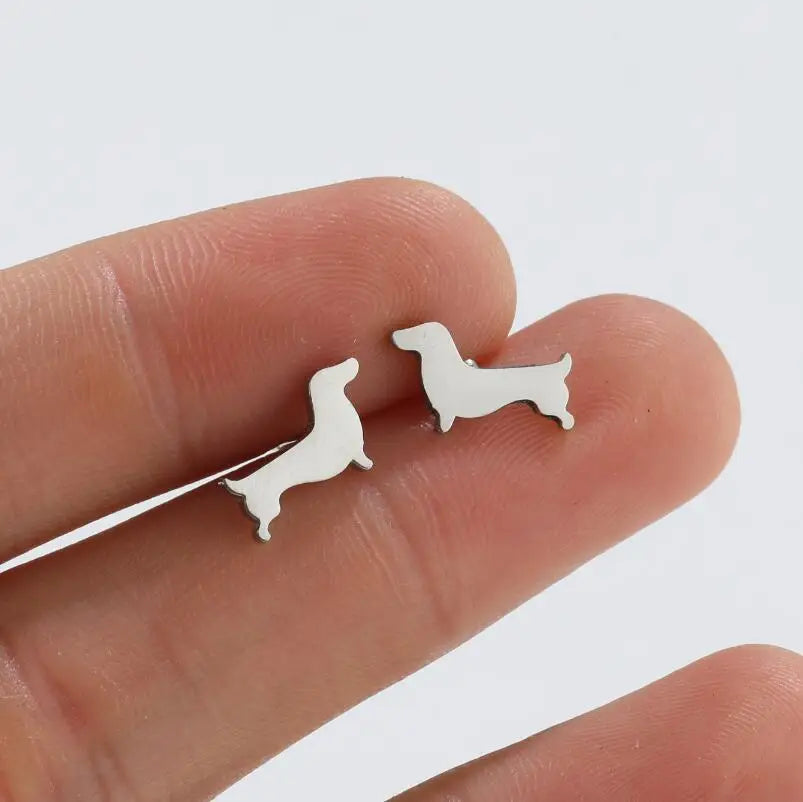 Dachshund Stud Oorbellen