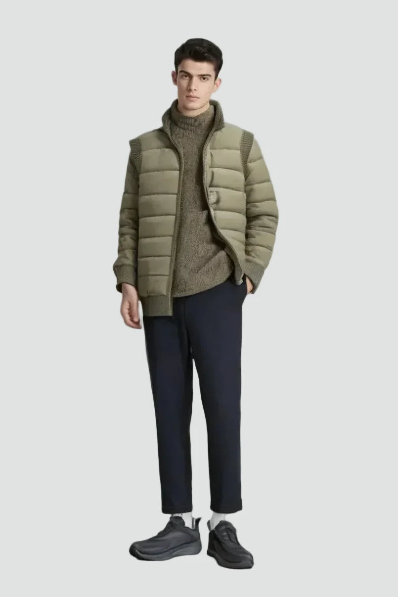 Gewatteerde Bodywarmer Heren Teddy Gevoerd Rits