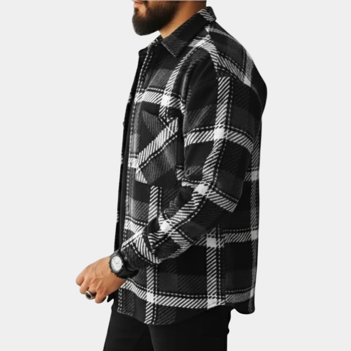 Geruit Overshirt Heren Regular Fit Laagjes Herfst