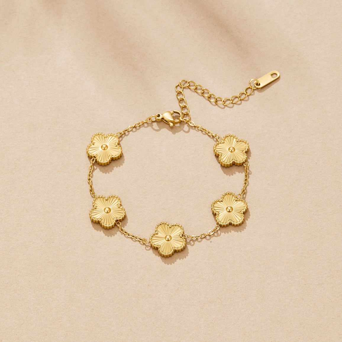 Gouden Klaver Armband