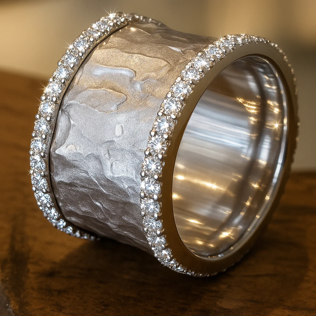 Elegante zirkonia ring met vintage uitstraling
