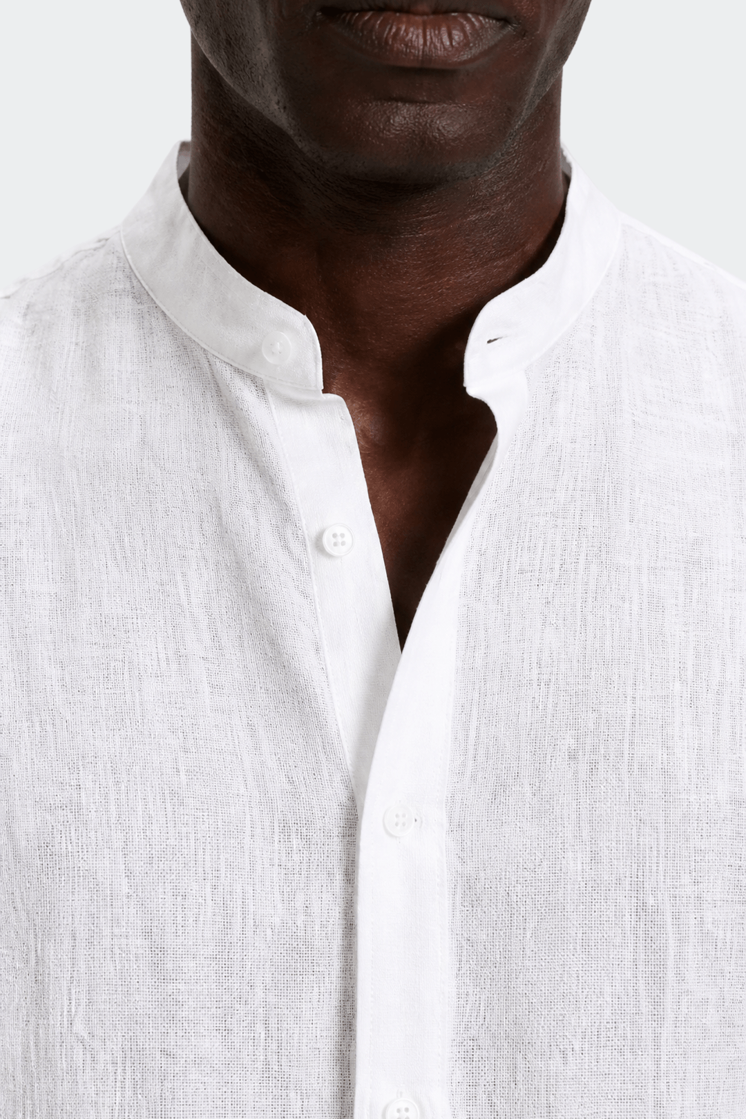 Band Collar Shirt Heren Linnen Casual Zomer