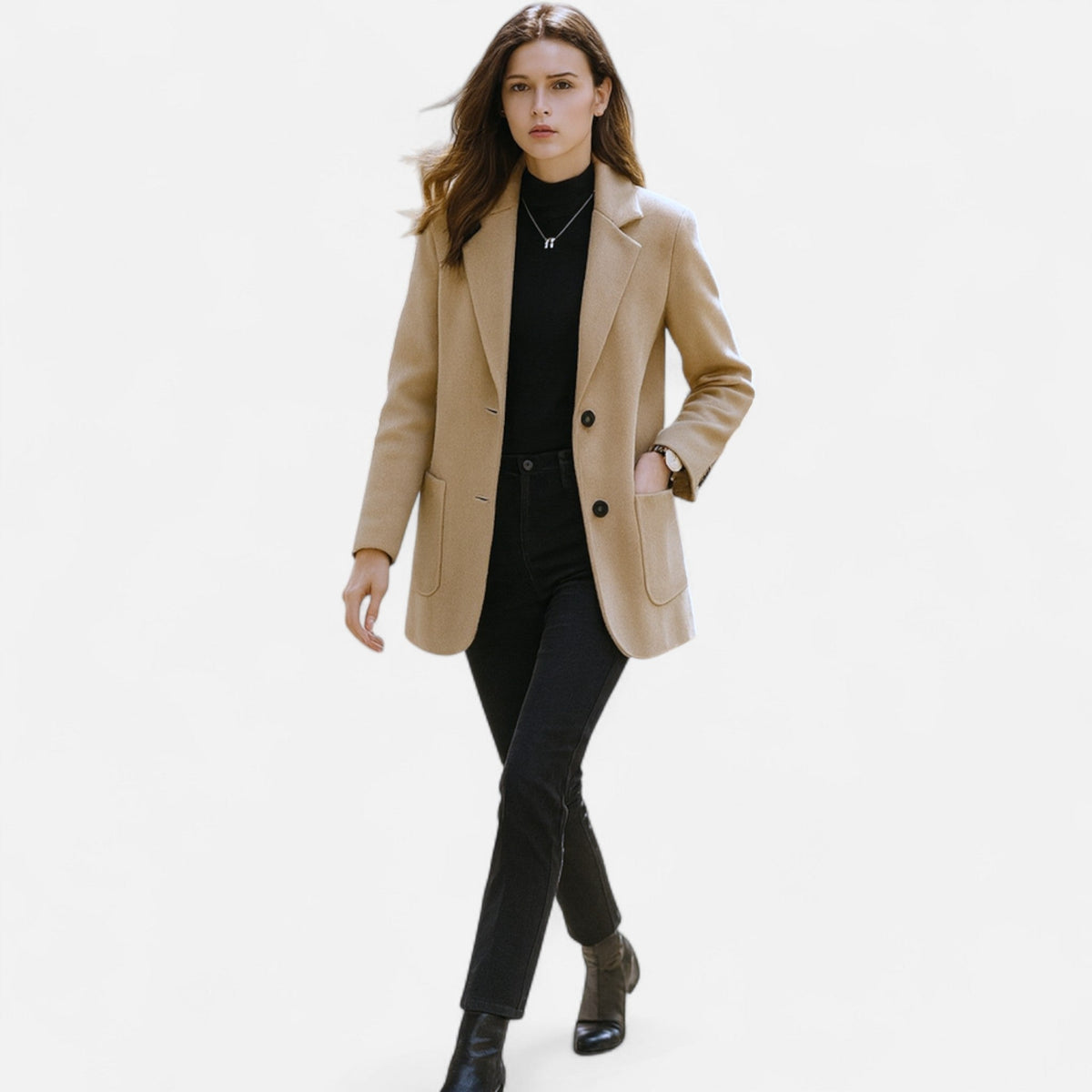 Blazer voor Dames met Getailleerde Pasvorm voor een Stijlvolle Look