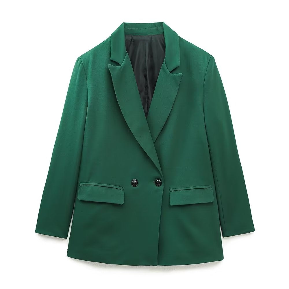 Blazer voor Vrouwen met Dubbele Rij Knopen en Regular Fit