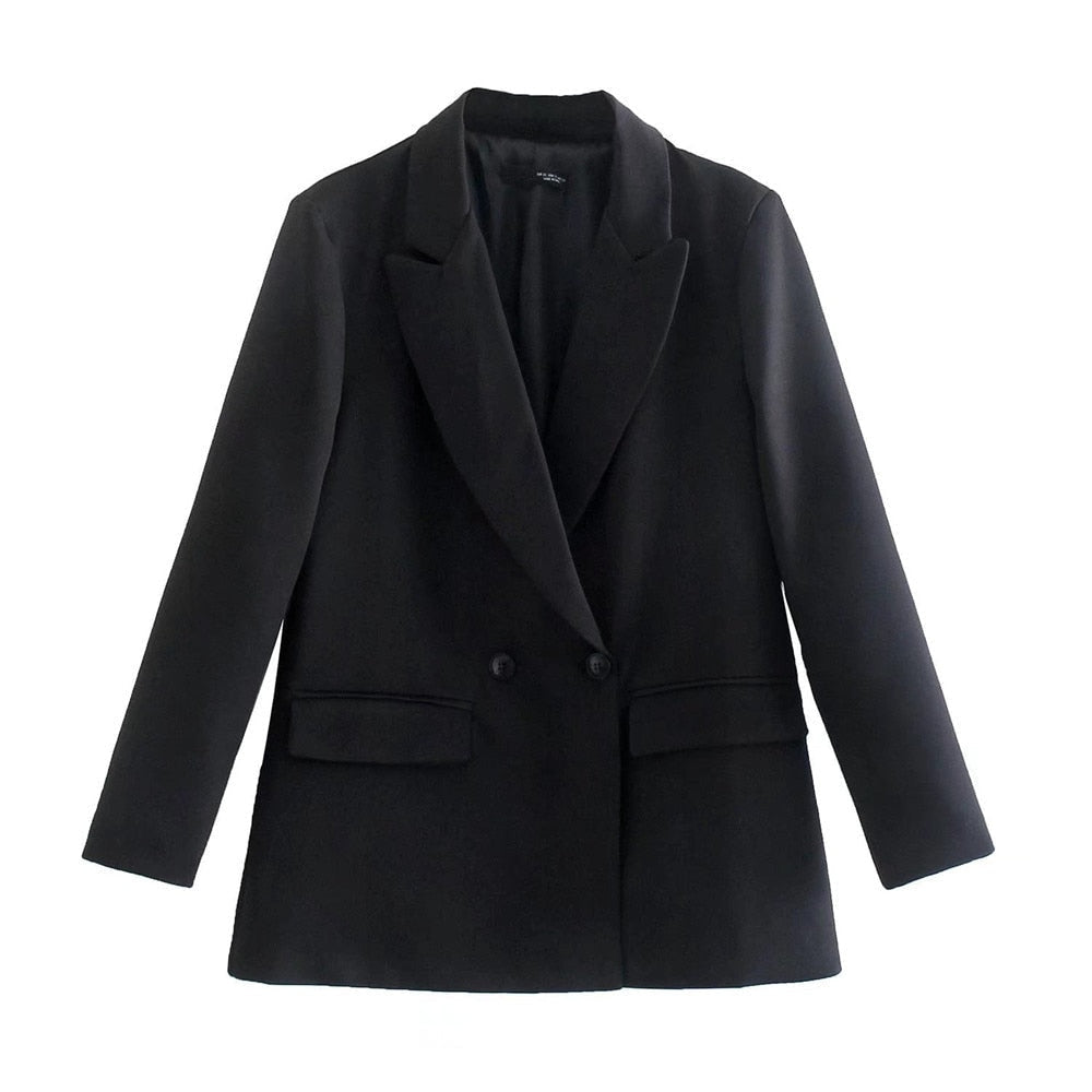 Blazer voor Vrouwen met Dubbele Rij Knopen en Regular Fit