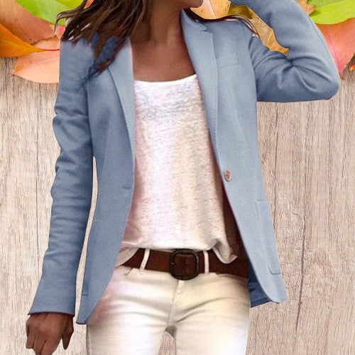 Blazer voor Vrouwen met Slim Fit en Klassiek Revers