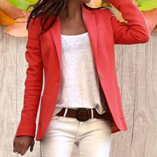 Blazer voor Vrouwen met Slim Fit en Klassiek Revers