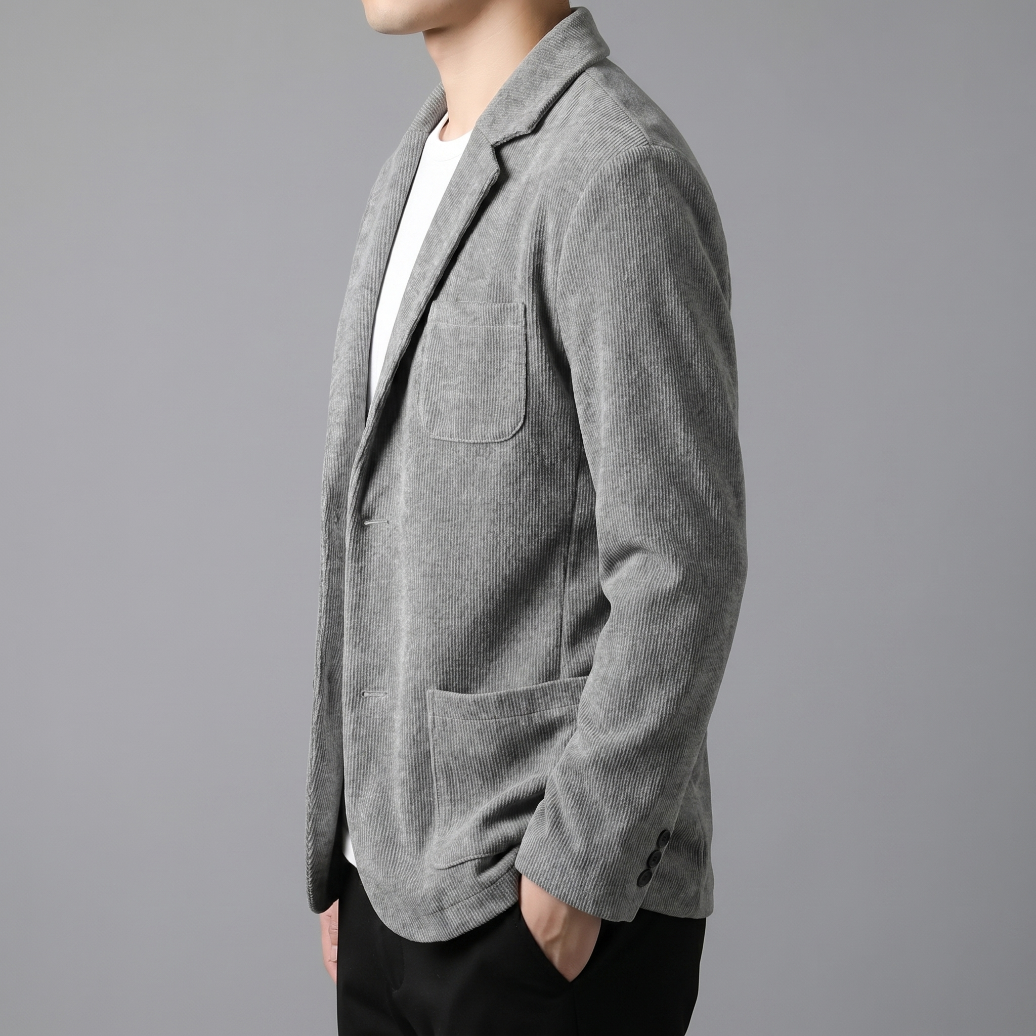 Casual Tailored Fit Jasje Heren Lapel Kraag