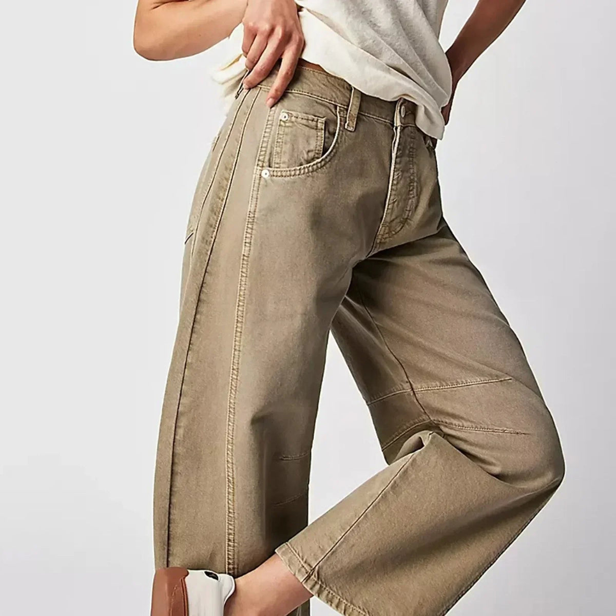 Comfortabele Wijde Broek Voor Dames Met Relaxte Pasvorm