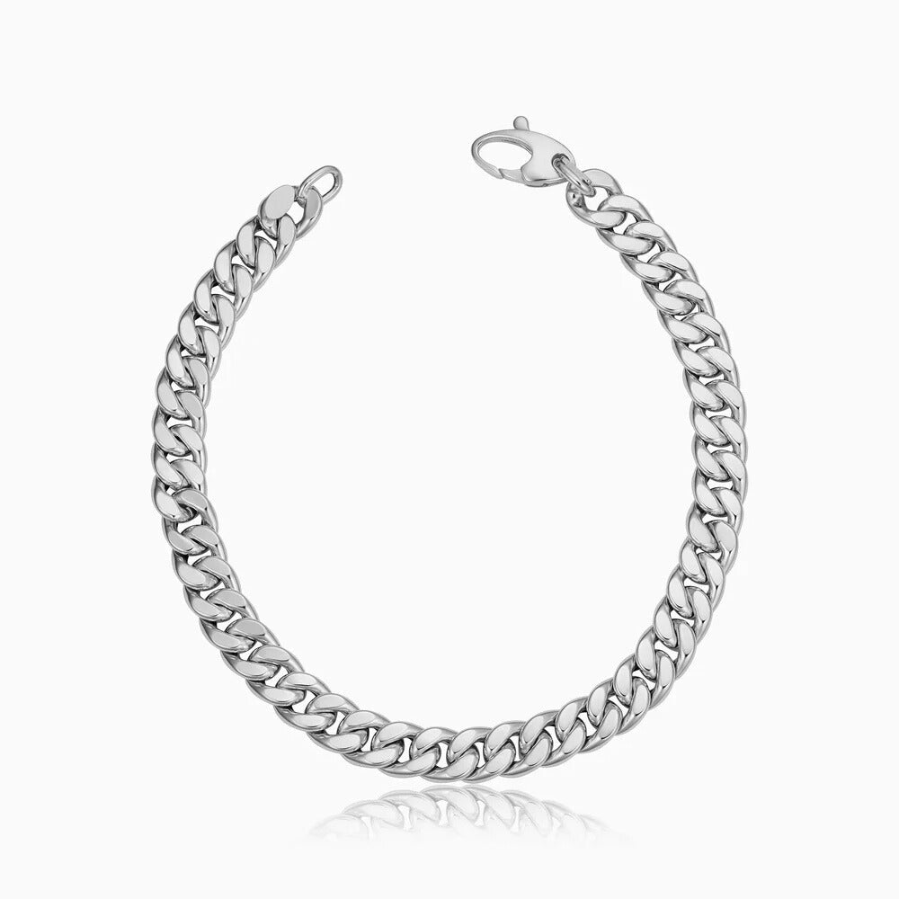Elegante armband van wit goud met verfijnde schakels