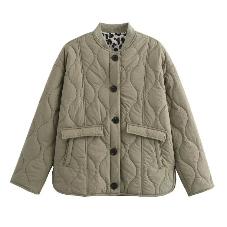 Damesjas met Luipaardvoering voor Stijlvolle Herfst en Winter