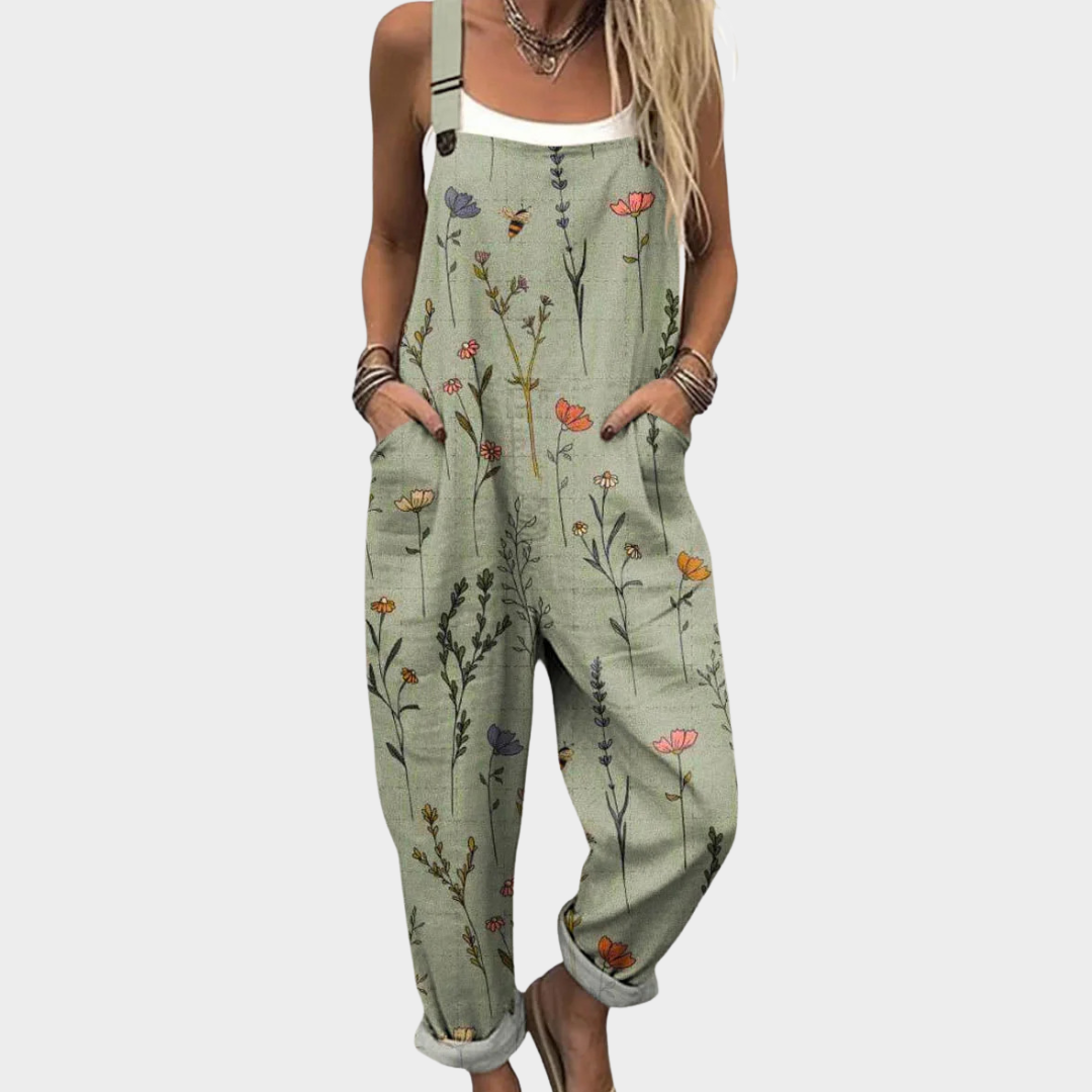 Dames Dungarees Bloemenprint