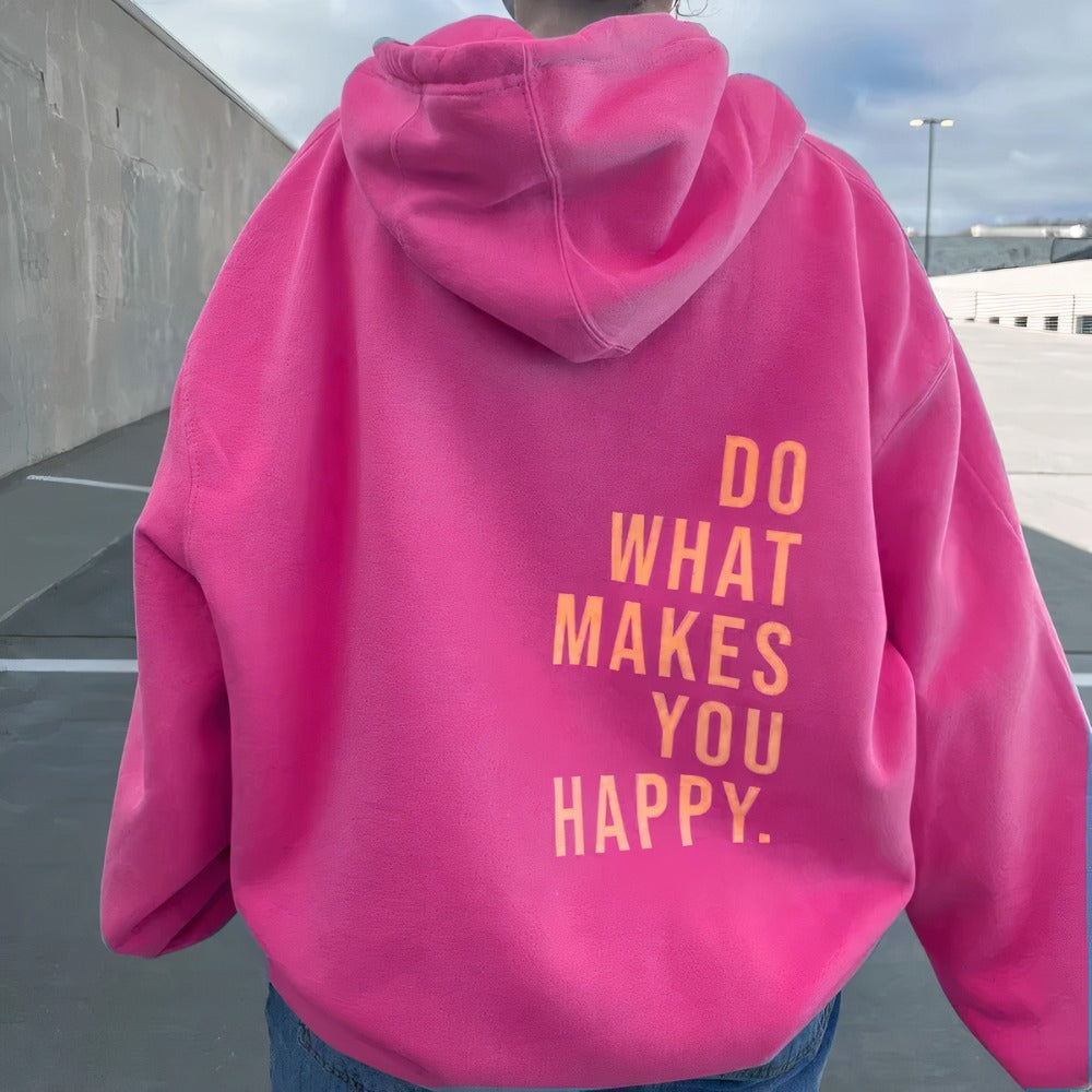 Dames Hoodie met Inspirerende Prints en Comfortabele Katoenblend