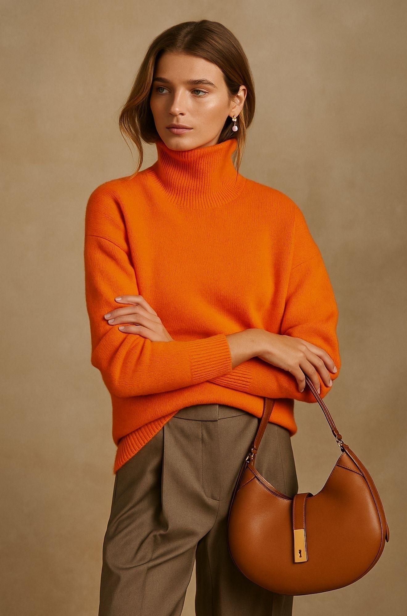 Dames Sweater van Kasjmier met Luxe Zachte Stof en Elegante Pasvorm