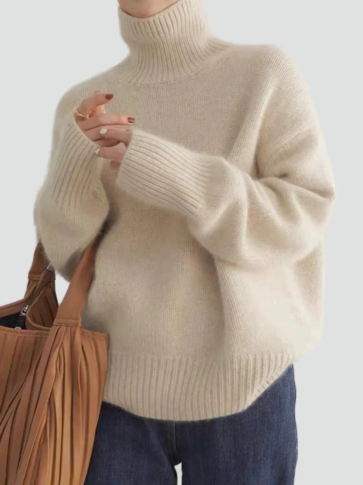 Dames Kasjmier Trui met Turtleneck voor een Stijlvolle Look