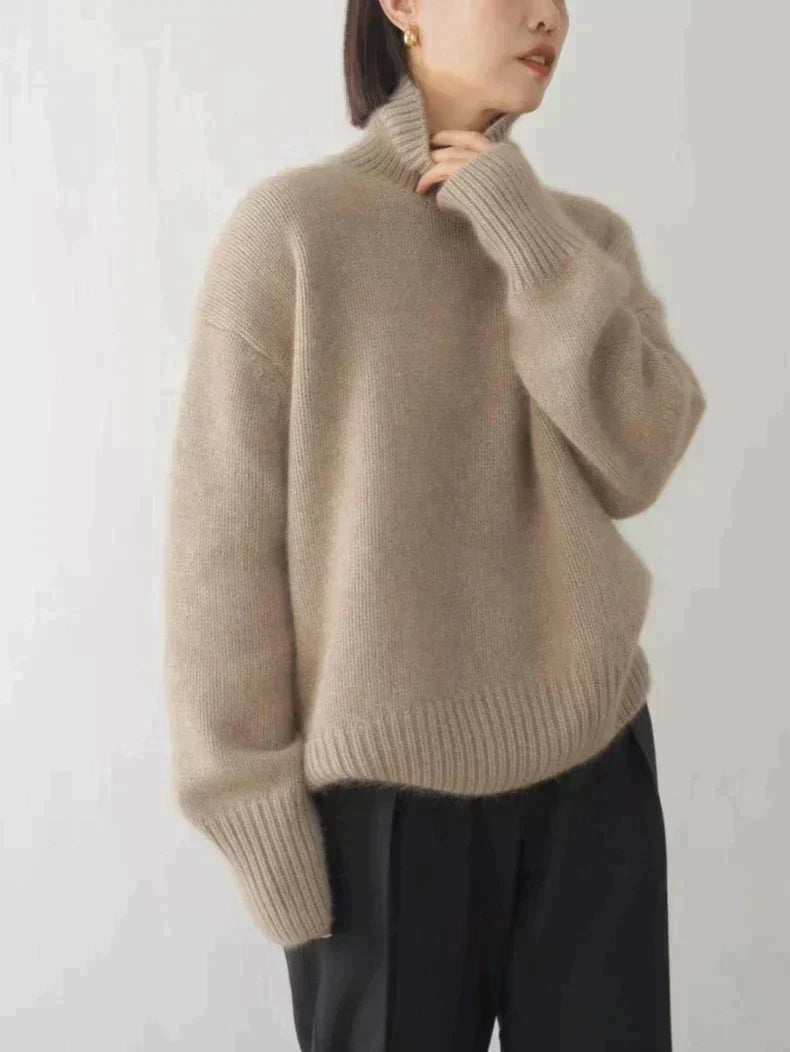 Dames Kasjmier Trui met Turtleneck voor een Stijlvolle Look