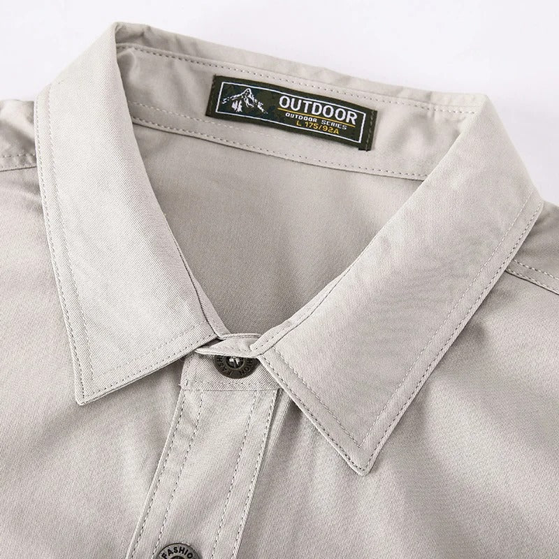 Heren Cargo Overshirt Tactisch Outdoor Overhemd Lange Mouw