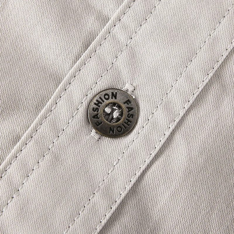Heren Cargo Overshirt Tactisch Outdoor Overhemd Lange Mouw