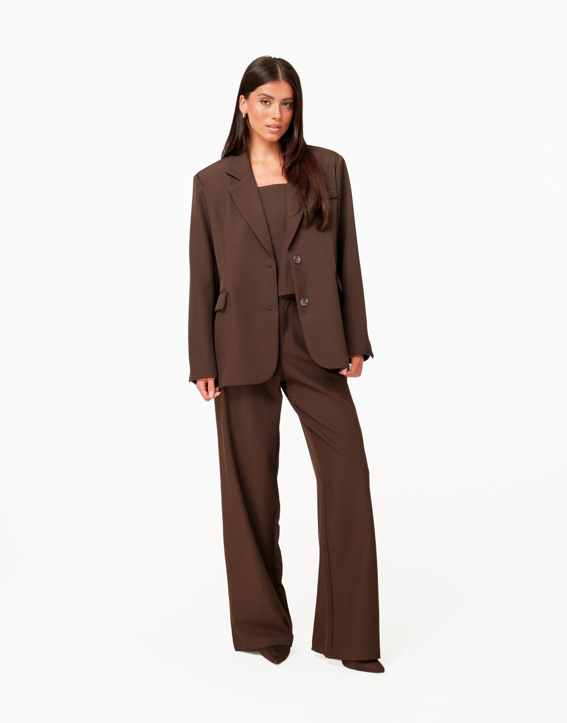 Donkerbruine Oversized Pasvorm - Blazer