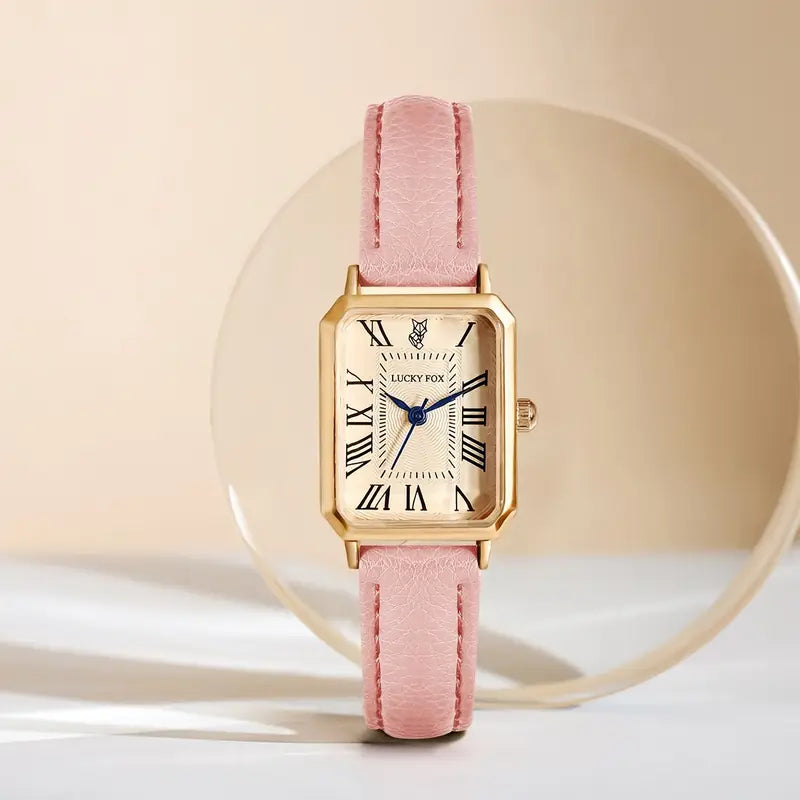Elegante gouden horloge met een verfijnd steentje