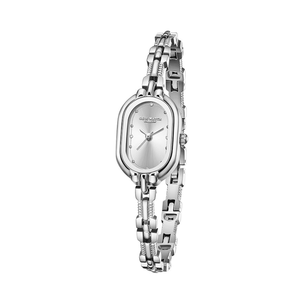 Elegante wit gouden casual horloge met subtiele details