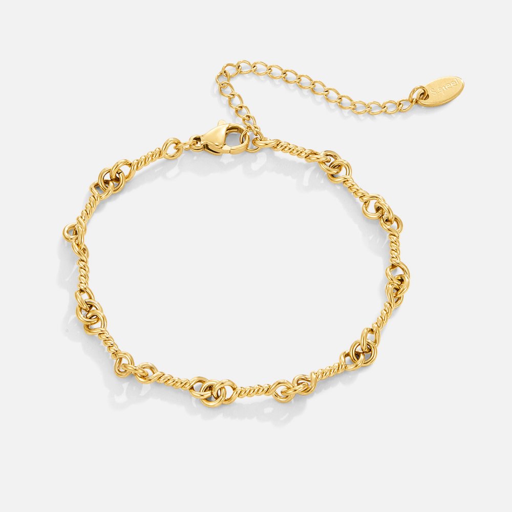 Figaro Gouden Knoop Ketting Armband