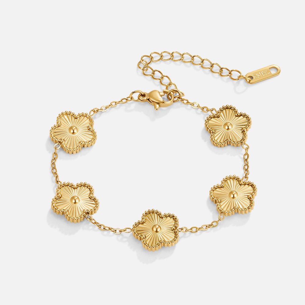 Gouden Klaver Armband